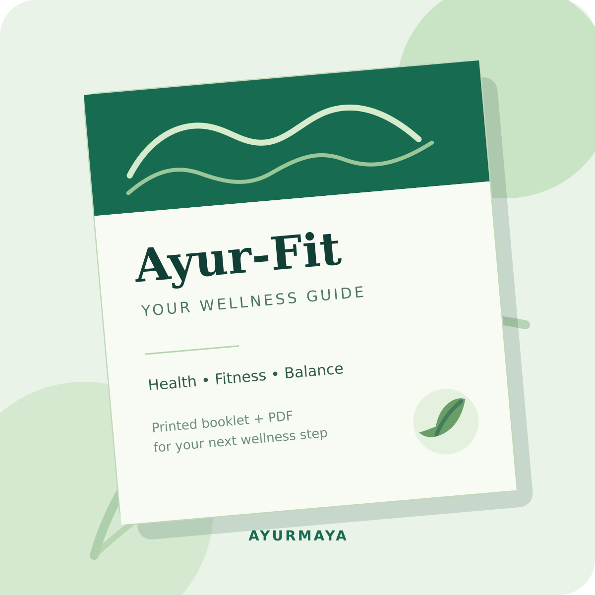 Ayur-Fit printed wellness booklet and PDF guide